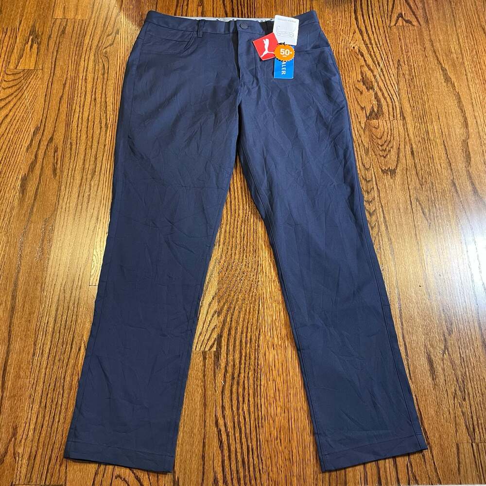 Puma Golf Men's Enjoy Golf Performance Pants, Navy Blue, Size 32x30